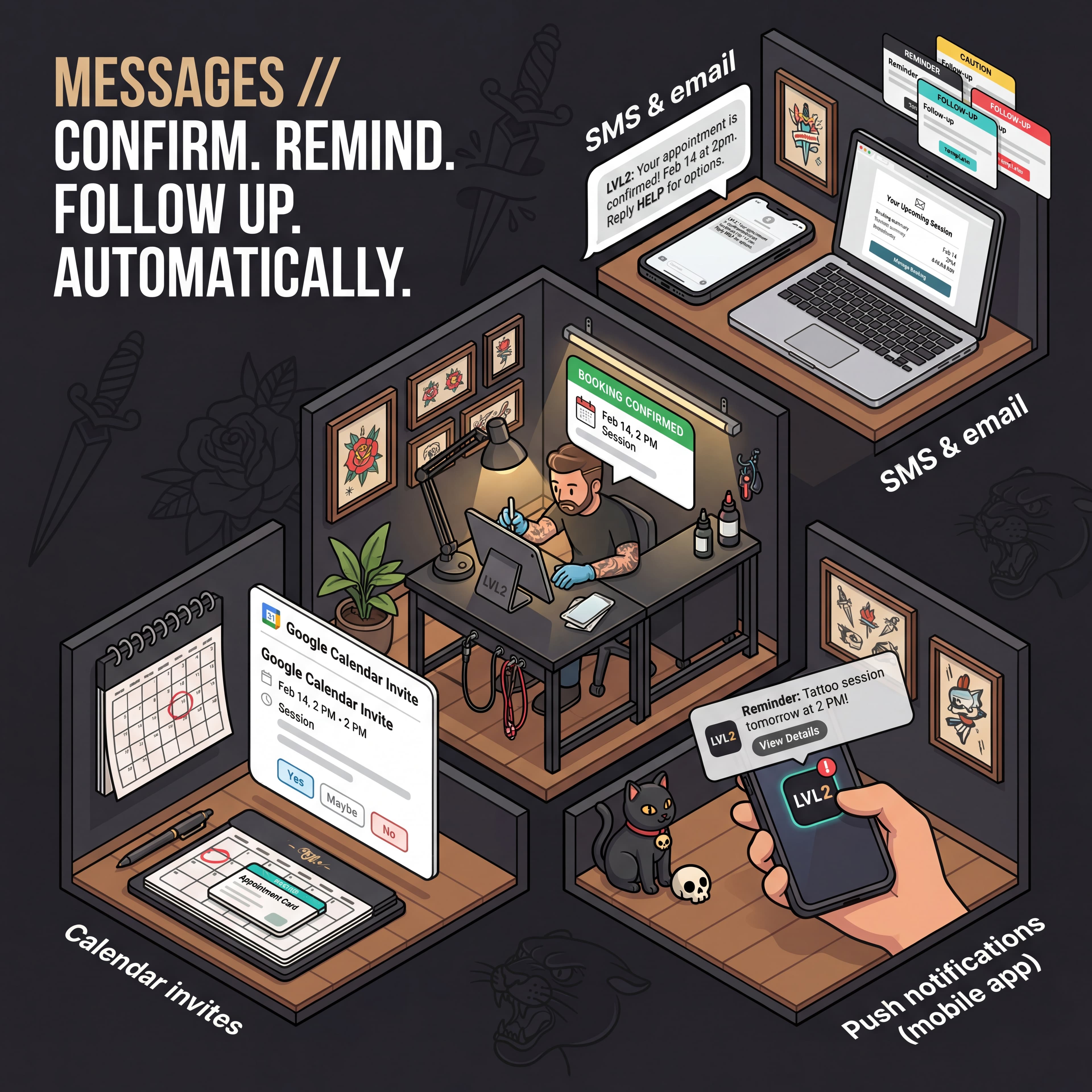 LVL2 smart notifications illustrated feature image