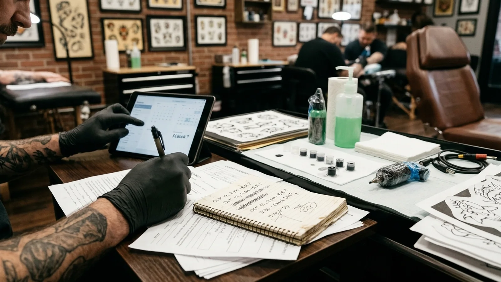 Professional tattoo artist focused on their craft instead of chasing bookings